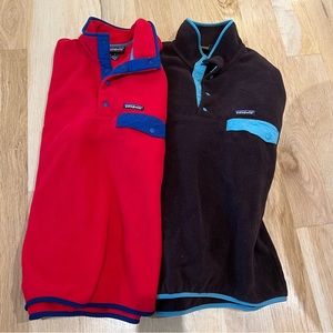 Bundle of 2 Patagonia men’s size medium synchilla pullover fleeces.
